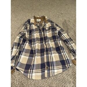 Legendary Whitetail The Original Buck Camp Button Down Men’s Plaid Shirt Size L